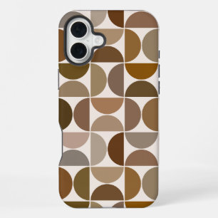Coque iPhone 16 Plus MCM Semi-cycles Browns+Cream Big Motif