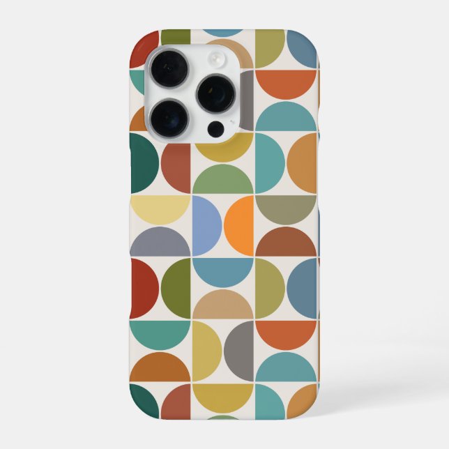 Coque iPhone MCM Semiccles Motif couleur grande sur crème (Verso)