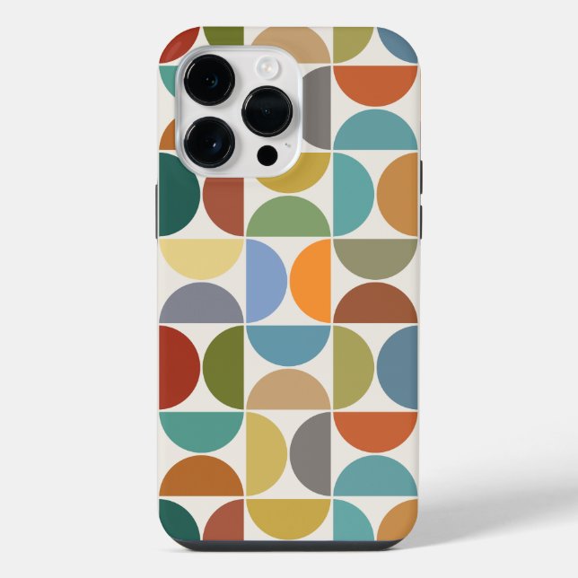 Coque iPhone MCM Semiccles Motif couleur grande sur crème (Verso)