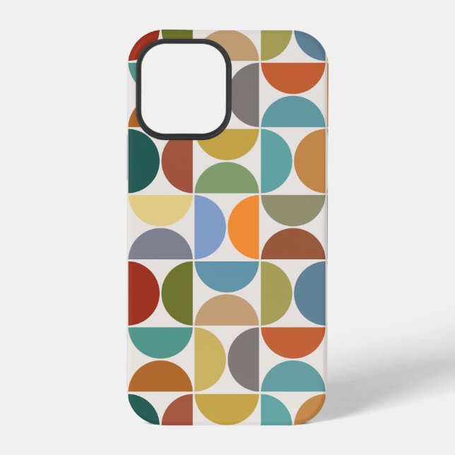 Coque iPhone MCM Semiccles Motif couleur grande sur crème (Verso)