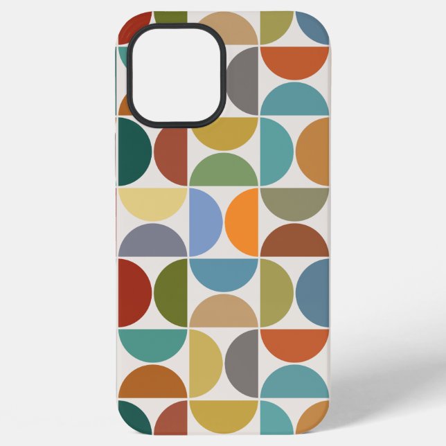 Coque iPhone MCM Semiccles Motif couleur grande sur crème (Verso)