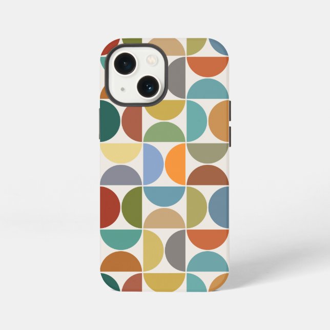 Coque iPhone MCM Semiccles Motif couleur grande sur crème (Verso)