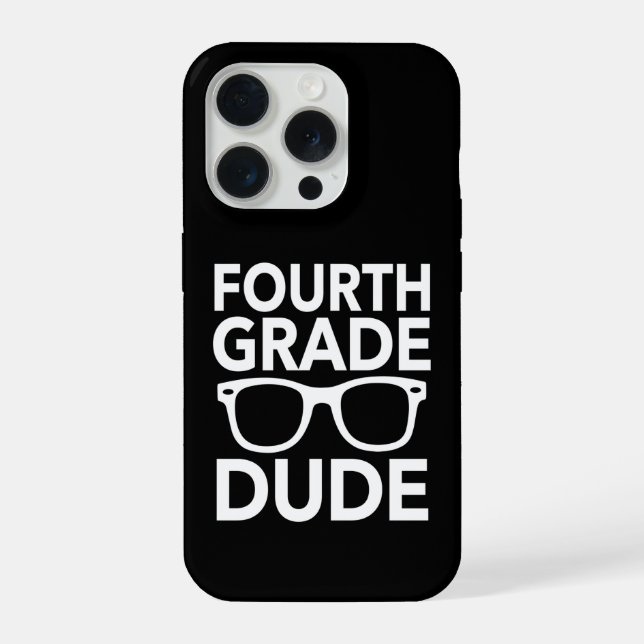 Coque iPhone Mec de quatrième année drôle Élève du primaire (Verso)