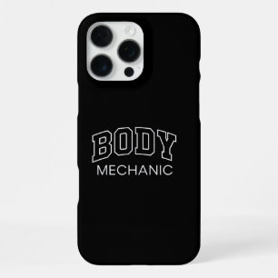 Coque iPhone 16 Pro Max Mécanicien du corps drôle lettrage athlétique Fitn