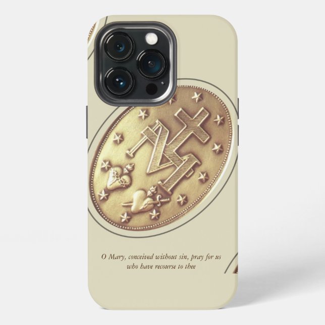 Coque iPhone médaille miraculeuse  (Dos)