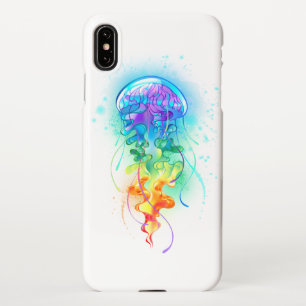 Coque iPhone XS Max Méduse arc-en-ciel