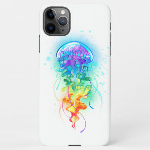 Coque iPhone 11Pro Max Méduse arc-en-ciel