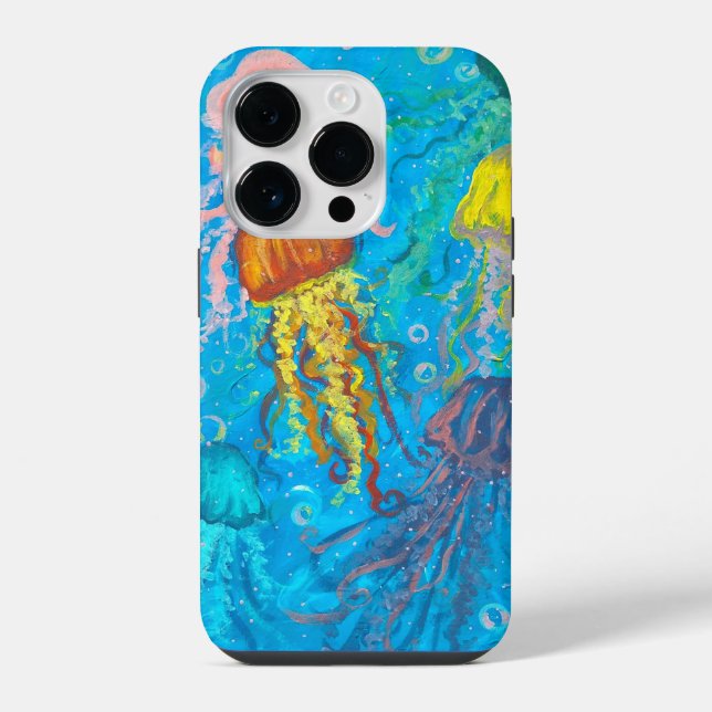 Coque iPhone méduse, océan, mer (Verso)