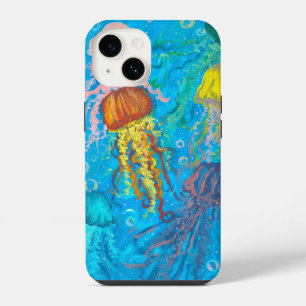 Coque Pour iPhone 14 méduse, océan, mer