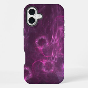 Coque iPhone 16 Plus méduse rose art abstrait