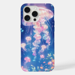 Coque iPhone 15 Pro Max Méduse Spectre Lumineux de l'Océan