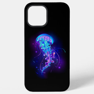Coque iPhone 12 Pro Max Méduse vibrante aux couleurs lumineuses