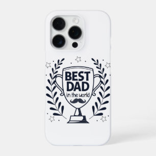 Coque iPhone 16 Pro Meilleur design de trophée pour papa - Cadeau de l