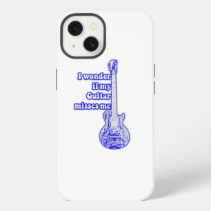 Etui iPhone 13 Meilleur guitariste du monde. bleu vintage