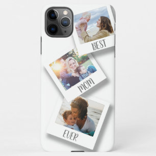 Coque iPhone 11Pro Max Meilleur MOM Ever 3 photo Collage BLANC