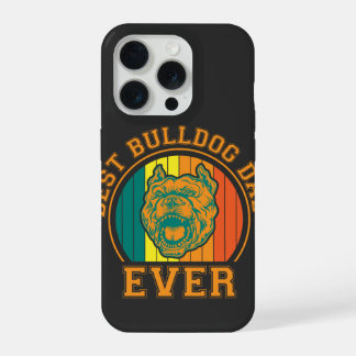 Coque iPhone 15 Pro Meilleur Papa Bouledogue De Tous Les Temps Rétro V