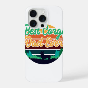 Coque iPhone 15 Pro Meilleur Papa Corgi Ever Rétro Vintage Cadeau de F