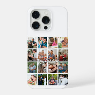 Coque iPhone 15 Pro Meilleur Papa du Monde 16 Collage Photo Personnali