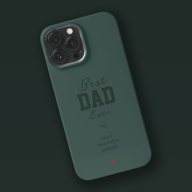 Coque iPhone Meilleur papa Jamais Chasseur Vert (Créateur téléchargé)