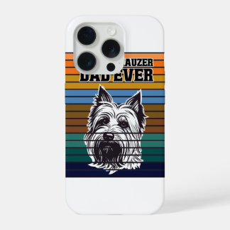 Coque iPhone 15 Pro Meilleur Papa Schnauzer de Tous les Temps Rétro Vi