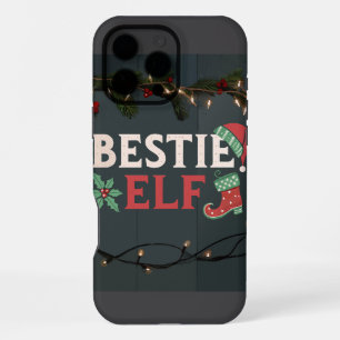 Coque iPhone 16 Pro Max Meilleure amie ELF Thème de Noël