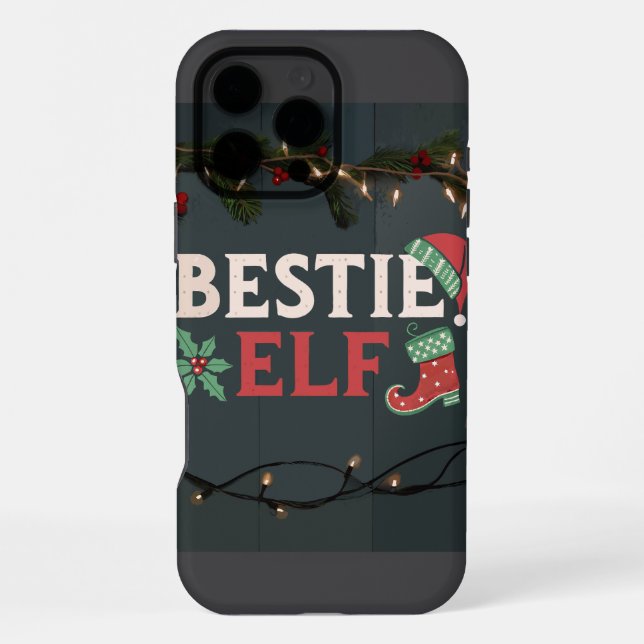 Coque iPhone Meilleure amie ELF  Thème de Noël  (Verso)