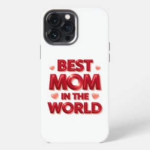Etui iPhone 13 Pro Max Meilleure Maman Du Monde Design De Coeur Maman M