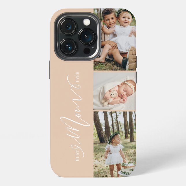 Coque iPhone Meilleure Maman Ever Script Fête des Mères 3 Colla (Dos)