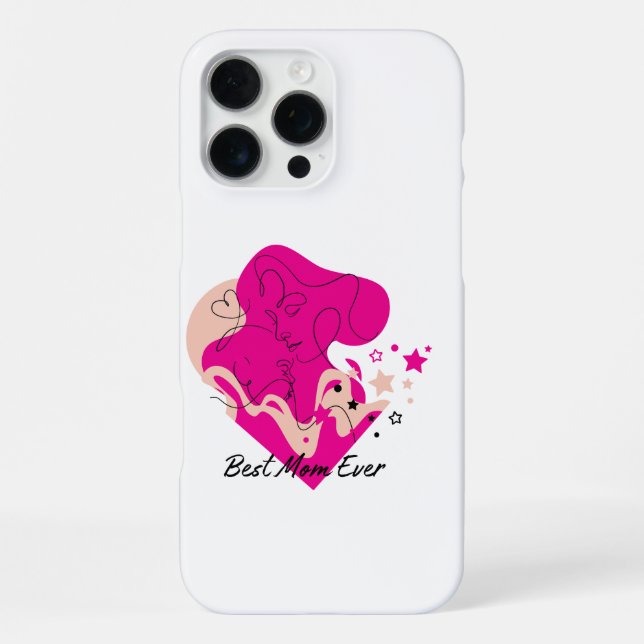 Coque iPhone Meilleure Maman Jamais Design Coloré (Verso)