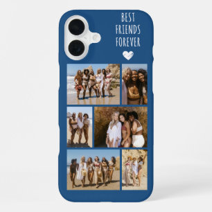 Coque iPhone 16 Plus Meilleures Amies Pour Toujours 6 Photo Bleue