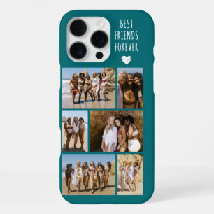 Coque iPhone 16 Pro Max Meilleures Amies Pour Toujours 6 Photo Sarcelle