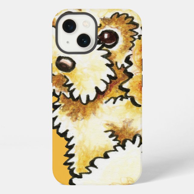 Coque iPhone Mélange de Cocker Spaniel Blond Caniche (Verso)