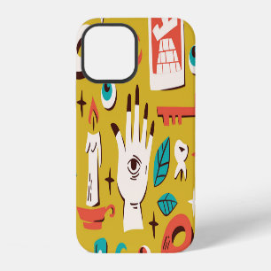 Coque iPhone 12 Mélange Mystique : Éléments occultes sans couture