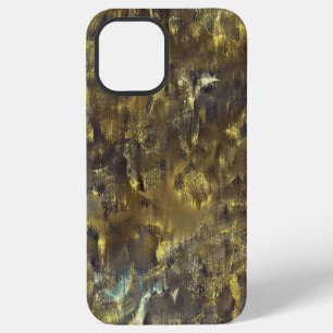 Coque iPhone 12 Pro Max Mélange textuel de taches rugueuses, de taches sal