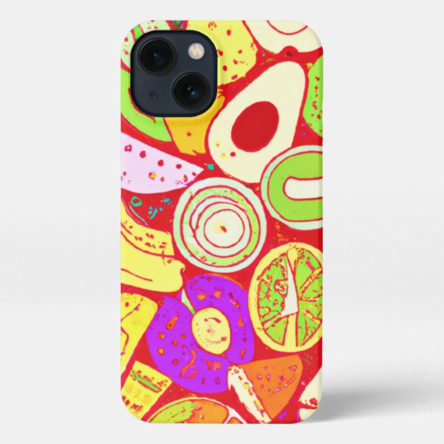 Coque iPhone Mélanges étonnants de Motifs de fruits. Commandez  (Verso)