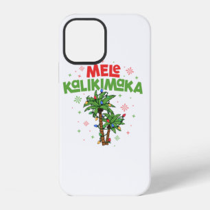 Coque iPhone 12 Mele Kalikimaka Noël Hawaïen Lumière de Palmier