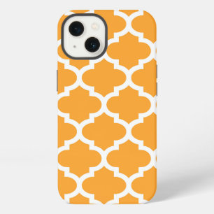 Etui iPhone 13 Melon Blanc Motif Quatrefeuille Marocain #5
