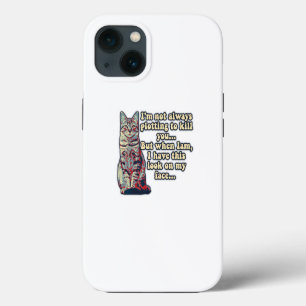 Etui iPhone 13 Mème de chat grincheux drôle pour les amoureux et