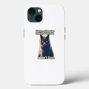 Etui iPhone 13 Mème de chat grincheux drôle pour les personnes et