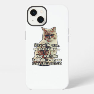 Etui iPhone 13 Mème drôle de chat en colère pour les personnes am