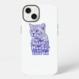 Etui iPhone 13 Mème drôle de chat grincheux pour les amateurs et