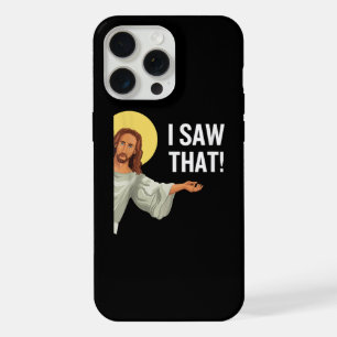 Coque iPhone 15 Pro Max Mème drôle de Jésus que j'ai vu Cette citation chr