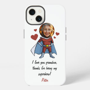 Etui iPhone 13 Mémé Super-héros de Bande Dessinée Drôle Noir et M