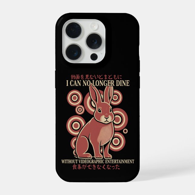 Coque iPhone Mème vidéo éclectique de dîner de lapin japonais v (Verso)