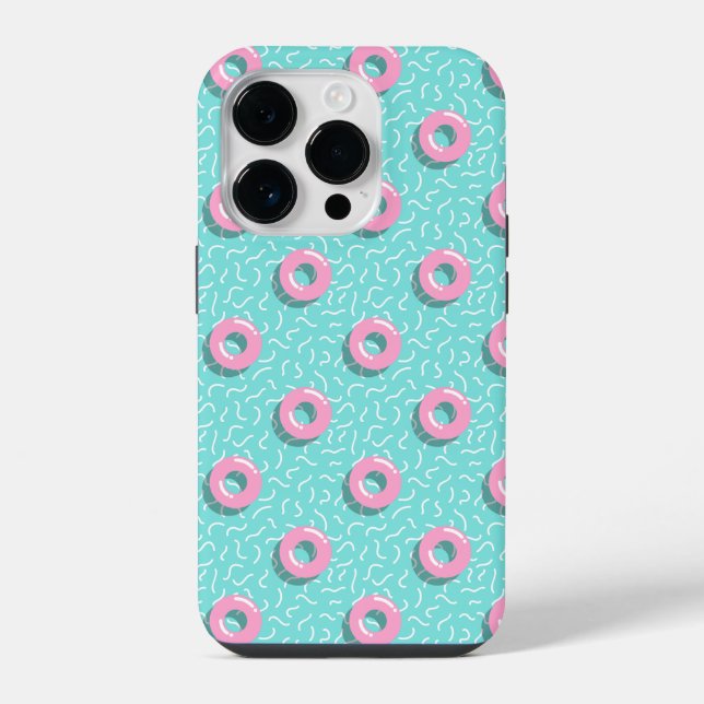 Coque iPhone Memphis Polka Hoops (Verso)