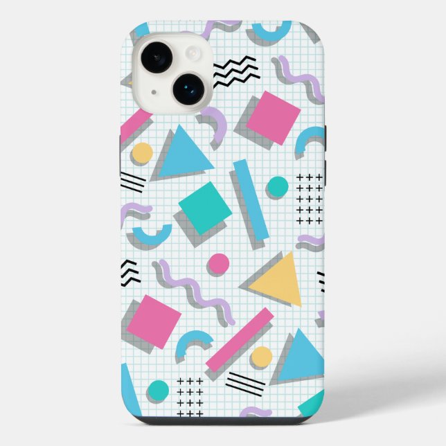 Coque iPhone Memphis Shapes (Verso)