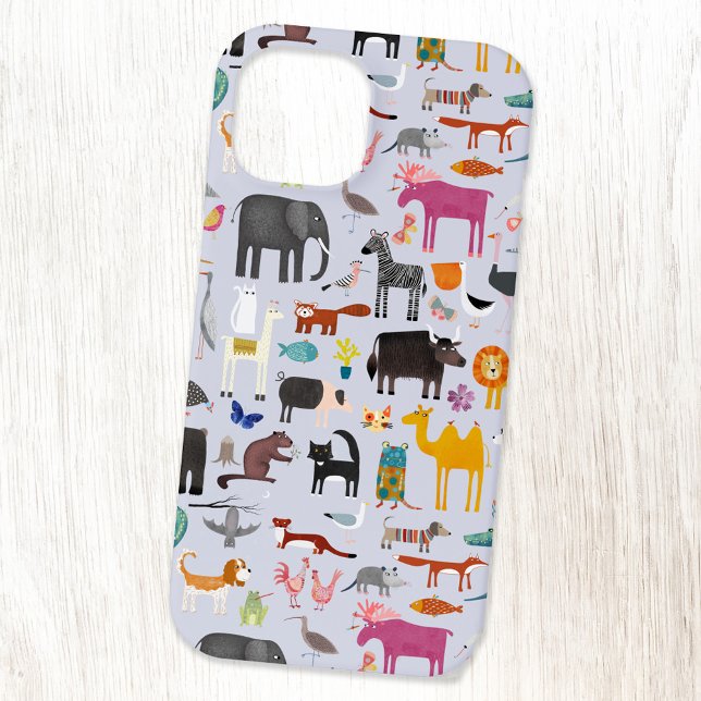 Coque iPhone Ménagerie animale (Fun animal cell phone case with farm, zoo, safari, forest and jungle animals and pets)