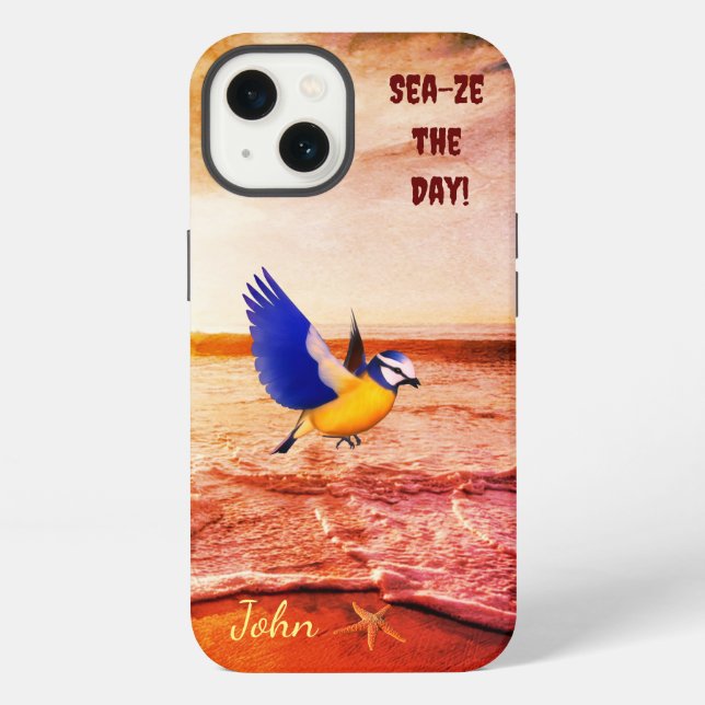 Coque iPhone Mer d'oiseaux de rivage océanique (Verso)