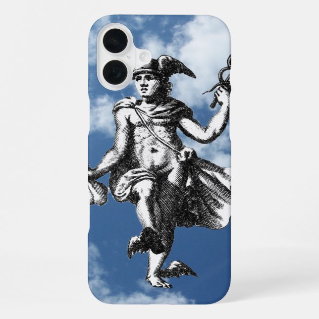Coque iPhone Mercure ailé dans les nuages (Verso)