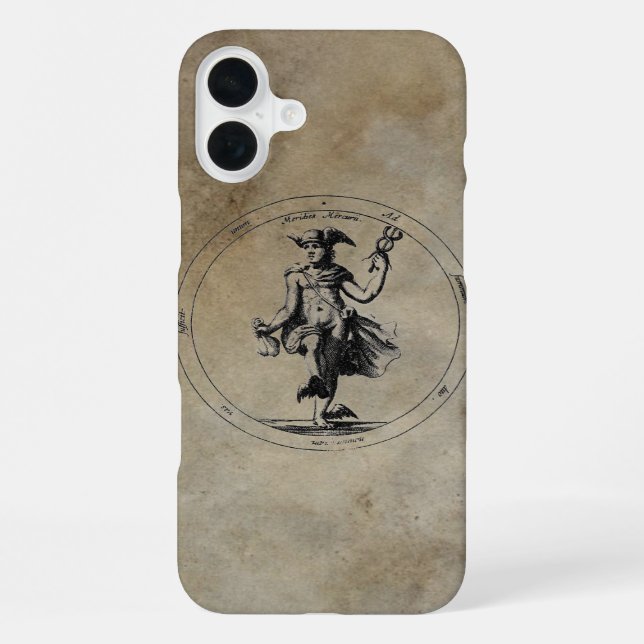 Coque iPhone Mercure Hermès Rustique Sombre (Verso)